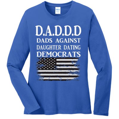 Daddd Dads Against Daughter Dating Democrats Ladies Long Sleeve Shirt