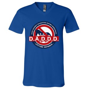 Daddd Dads Against Daughters Dating Democrats V-Neck T-Shirt