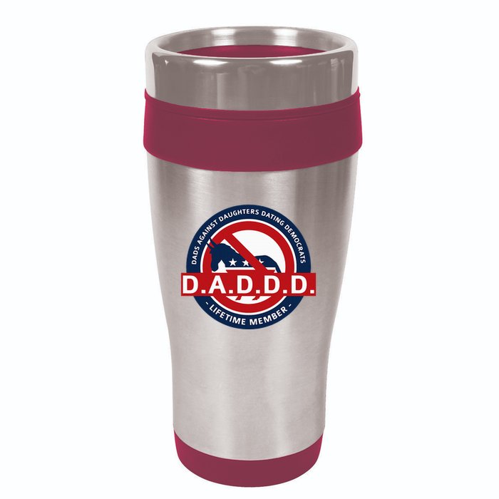 Daddd Dads Against Daughters Dating Democrats 16oz Travel Tumbler