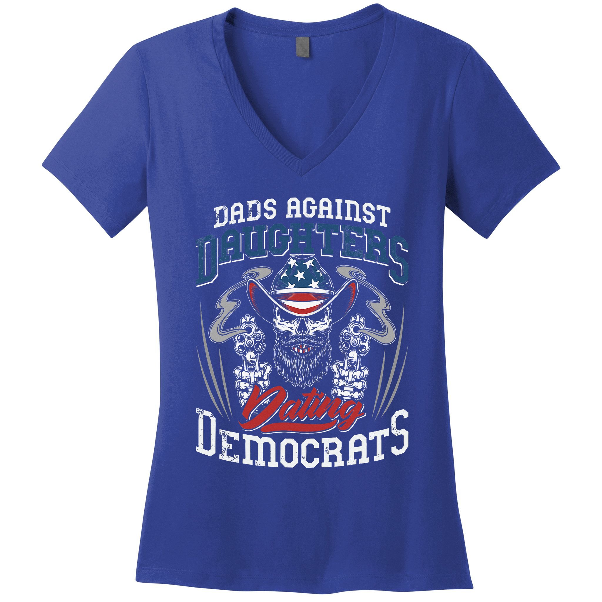 Daddd Dads Against Daughters Dating Democrats Women's V-Neck T-Shirt