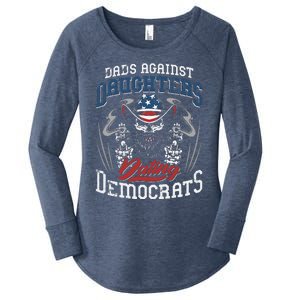 Daddd Dads Against Daughters Dating Democrats Women's Perfect Tri Tunic Long Sleeve Shirt