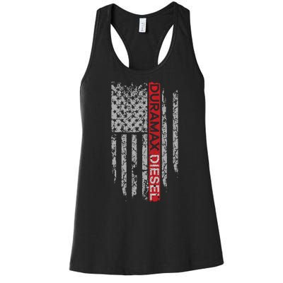 Duramax Diesel American Flag Women's Racerback Tank