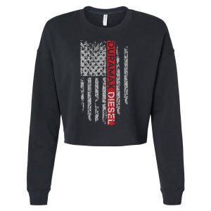 Duramax Diesel American Flag Cropped Pullover Crew