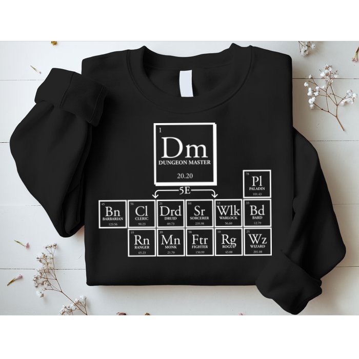 DnD Dungeon And Dragons Periodic Table Sweatshirt