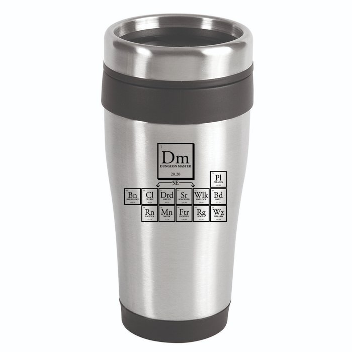 DnD Dungeon And Dragons Periodic Table 16oz Travel Tumbler