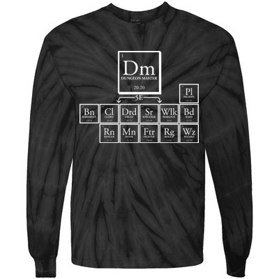 DnD Dungeon And Dragons Periodic Table Tie-Dye Long Sleeve Shirt