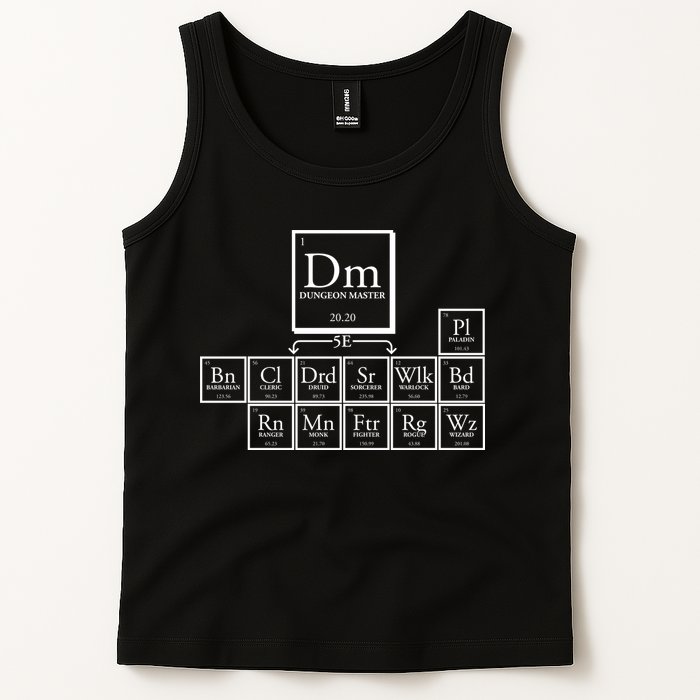 DnD Dungeon And Dragons Periodic Table Tank Top