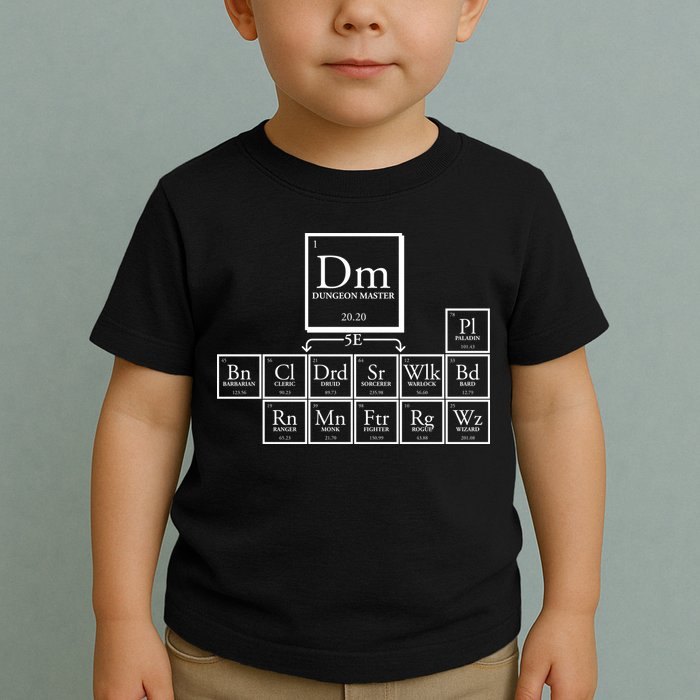 DnD Dungeon And Dragons Periodic Table Toddler T-Shirt