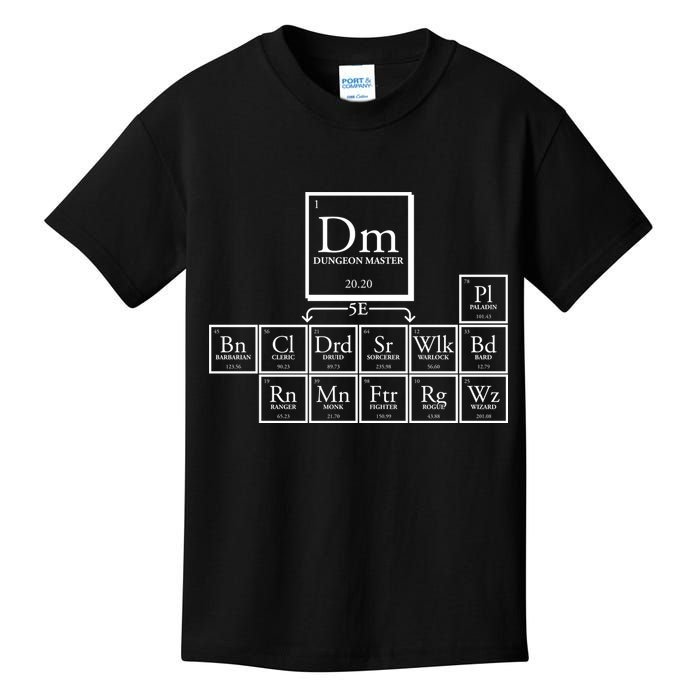 DnD Dungeon And Dragons Periodic Table Kids T-Shirt
