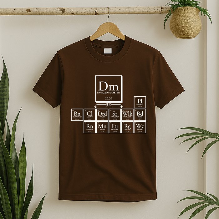 DnD Dungeon And Dragons Periodic Table T-Shirt