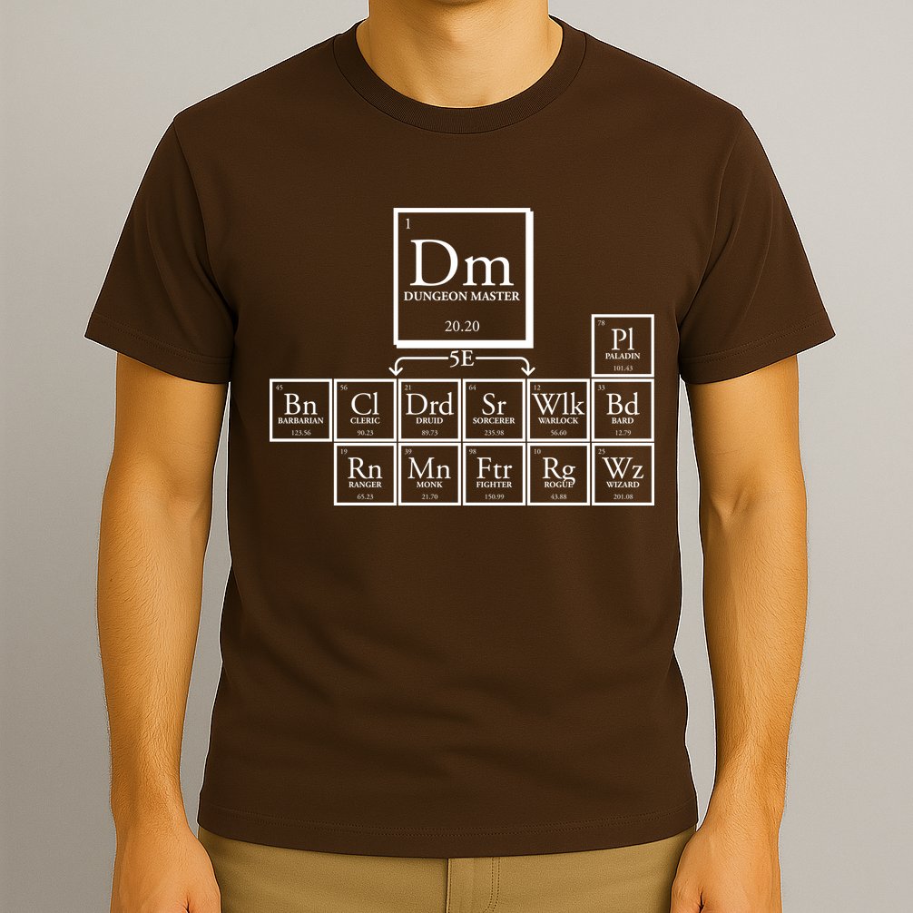 DnD Dungeon And Dragons Periodic Table T-Shirt