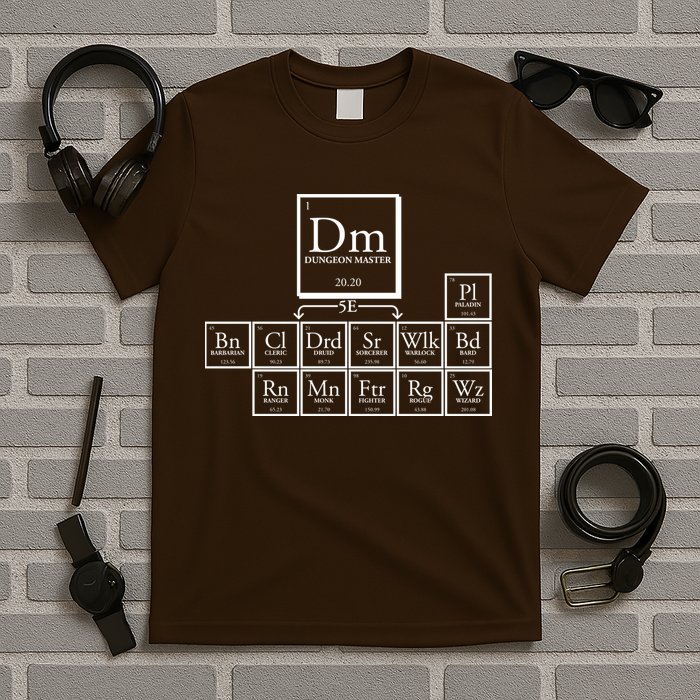 DnD Dungeon And Dragons Periodic Table T-Shirt