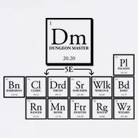 DnD Dungeon And Dragons Periodic Table Garment-Dyed Sweatshirt