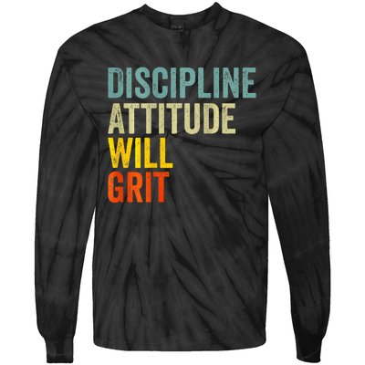 D.A.W.G Discipline Attitude Will Grit Tie-Dye Long Sleeve Shirt