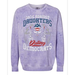 Daddd Dads Against Daughters Dating Democrats Funny Colorblast Crewneck Sweatshirt