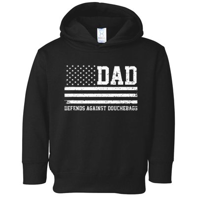 Dad Defends Against Douchebags Father Day Toddler Hoodie