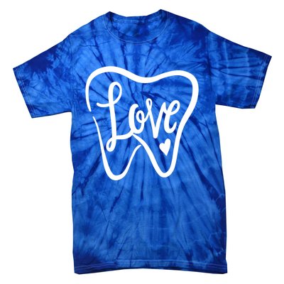 Dentist Dental Assistant Valentines Day Love Gift Tie-Dye T-Shirt