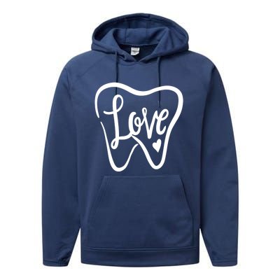 Dentist Dental Assistant Valentines Day Love Gift Performance Fleece Hoodie