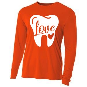 Dentist Dental Assistant Valentines Day Love Great Gift Cooling Performance Long Sleeve Crew