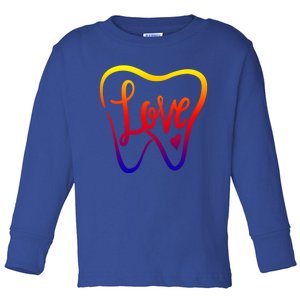 Dentist Dental Assistant Valentines Day Love Gift Toddler Long Sleeve Shirt