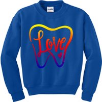 Dentist Dental Assistant Valentines Day Love Gift Kids Sweatshirt