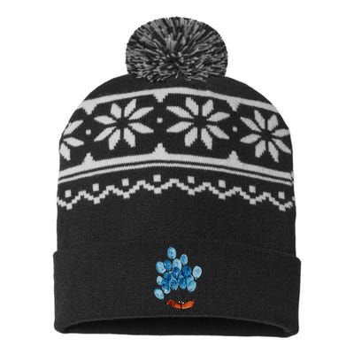 Dachshund Dog And Balloons USA-Made Snowflake Beanie