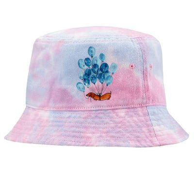 Dachshund Dog And Balloons Tie-Dyed Bucket Hat