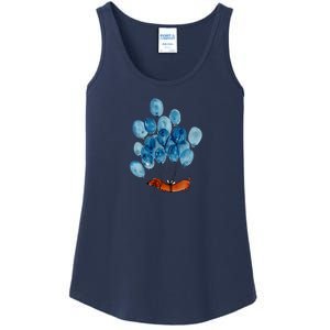 Dachshund Dog And Balloons Ladies Essential Tank