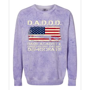 DADDD Dads Against Daughter Dating Democrats Father's Day Colorblast Crewneck Sweatshirt