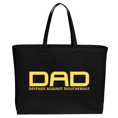 Dad Defends Against Douchebags Cotton Canvas Jumbo Tote