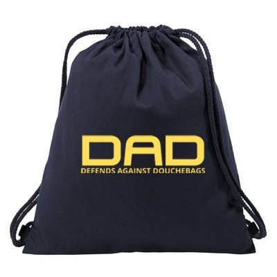 Dad Defends Against Douchebags Drawstring Bag