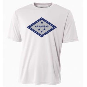 Distressed Diamond And Stars Arkansas State Flag Cooling Performance Crew T-Shirt