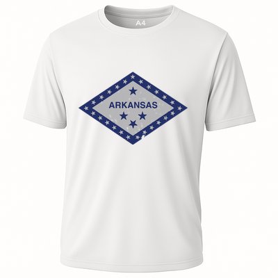 Distressed Diamond And Stars Arkansas State Flag Performance Shirt