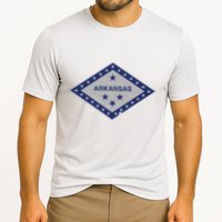 Distressed Diamond And Stars Arkansas State Flag Cooling Performance Crew T-Shirt