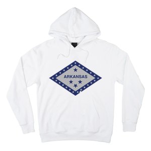 Distressed Diamond And Stars Arkansas State Flag Hoodie