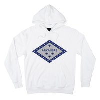 Distressed Diamond And Stars Arkansas State Flag Hoodie