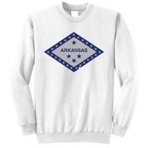 Distressed Diamond And Stars Arkansas State Flag Sweatshirt