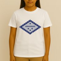 Distressed Diamond And Stars Arkansas State Flag T-Shirt