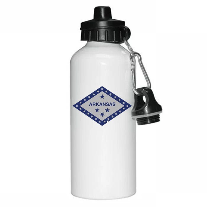 Distressed Diamond And Stars Arkansas State Flag Aluminum Water Bottle