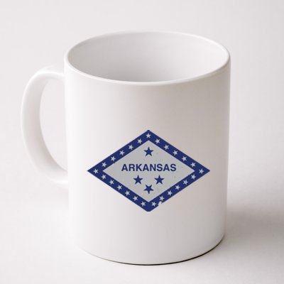 Distressed Diamond And Stars Arkansas State Flag Coffee Mug