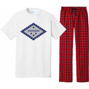 Distressed Diamond And Stars Arkansas State Flag Pajama Set