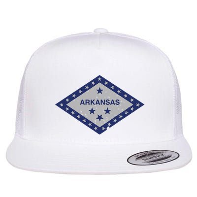 Distressed Diamond And Stars Arkansas State Flag Flatbill Hat