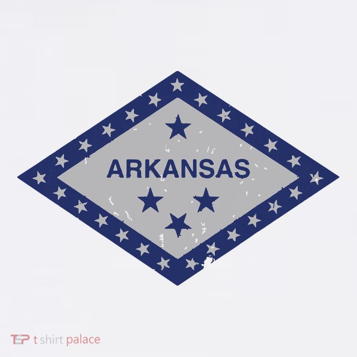 Distressed Diamond And Stars Arkansas State Flag Flatbill Hat