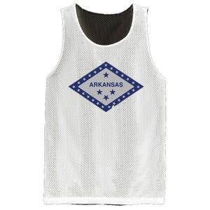 Distressed Diamond And Stars Arkansas State Flag Mesh Reversible Basketball Jersey Tank