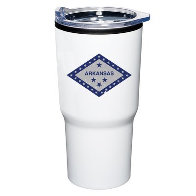 Distressed Diamond And Stars Arkansas State Flag Tumbler