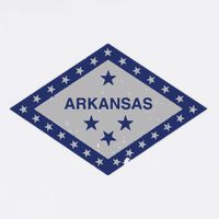Distressed Diamond And Stars Arkansas State Flag Cooling Performance Long Sleeve Crew