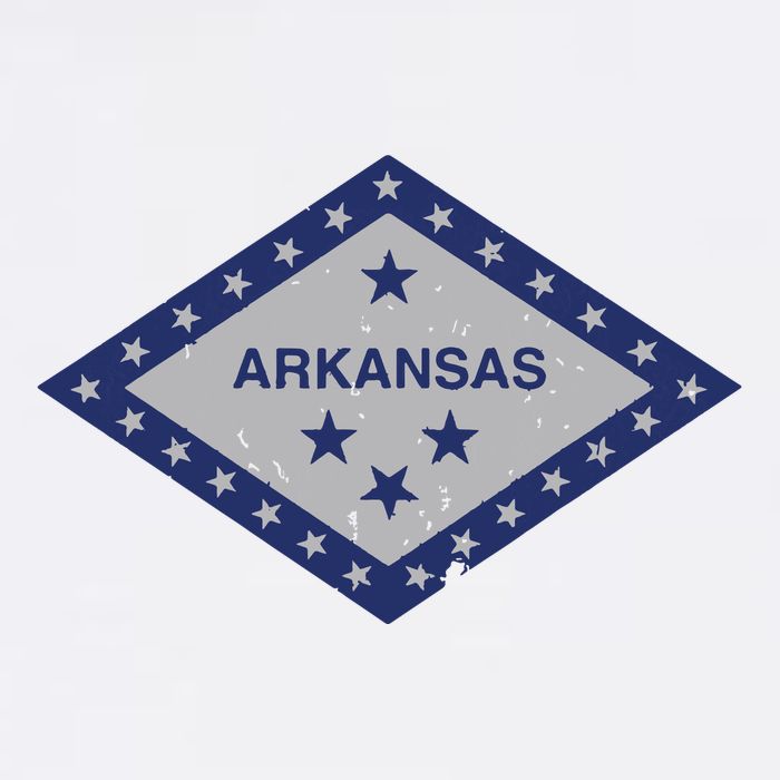Distressed Diamond And Stars Arkansas State Flag Cooling Performance Long Sleeve Crew