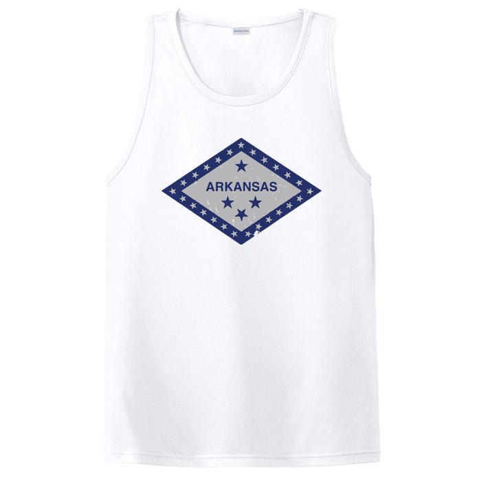 Distressed Diamond And Stars Arkansas State Flag PosiCharge Competitor Tank