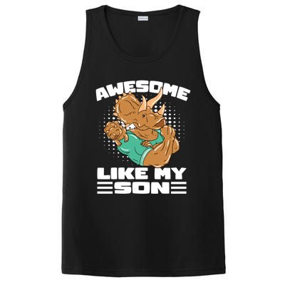 Dino Dad Awesome Like My Son Fathers Day Gift PosiCharge Competitor Tank