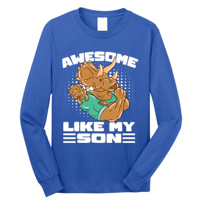 Dino Dad Awesome Like My Son Fathers Day Gift Long Sleeve Shirt